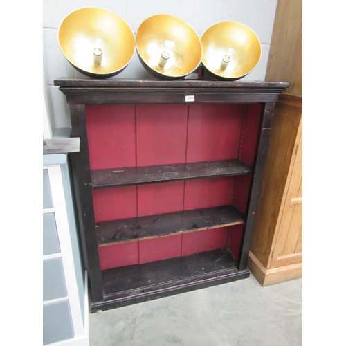 2243 - A black painted bookcase