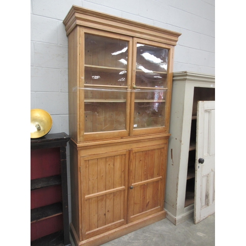 2245 - A country pine full height dresser 225 x 112cm