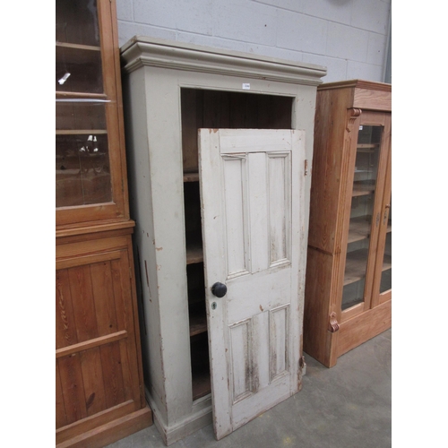 2246 - A Victorian painted pine cupboard 182 x 98cm