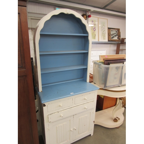 2278 - A white and blue painted Georgian style dresser