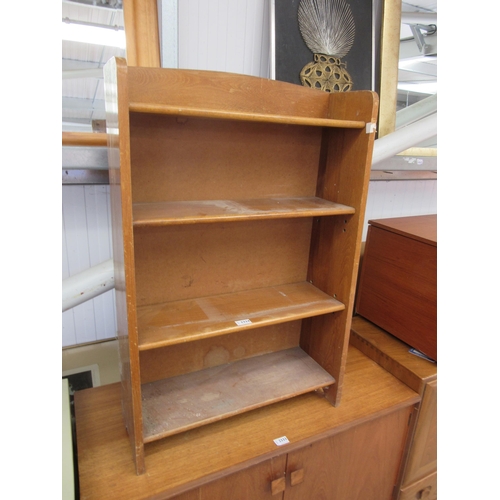 2334 - A bookcase and a green painted bedside