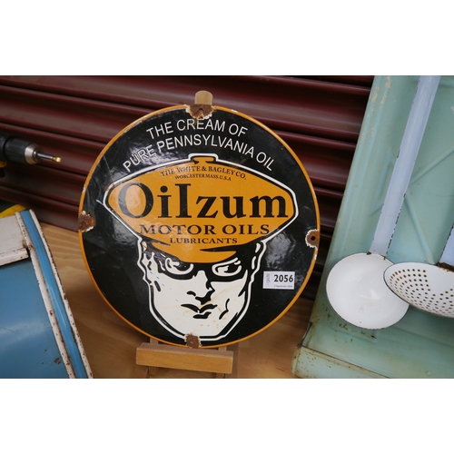 2056 - A Oilzum motor oil enamel sign