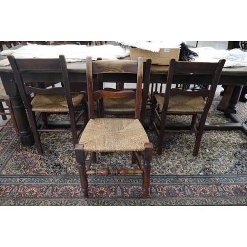 2172 - A set of of five dining chairs with sea grass seats