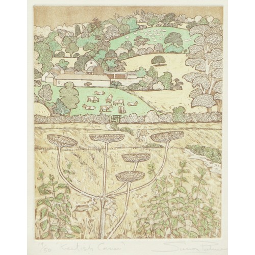 7106 - SIMON PALMER (b.1956) A framed and glazed limited edition etching - 'Kentish Corner'. No.19/50, penc... 