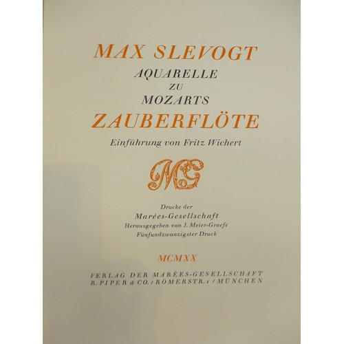 7113 - A Marees Gesellschaft Publishing folio - Max Slevogt prints from Mozart's 'Magic Flute' with five un... 