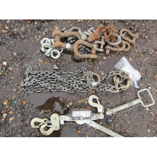 3508 - A lifting chain with hooks