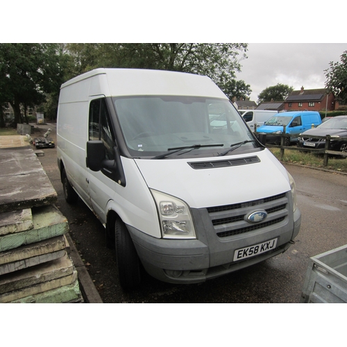 3541 - EK58 KXJ.  2008 Ford Transit 115 T350M RWD 2402cc diesel.  MOT until 10.10.2024.  V5 and keys in off... 