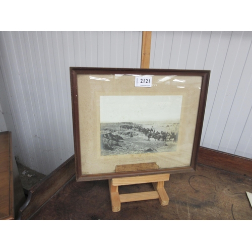 4065 - An original 1900's picture of the 4th South Stafford Regiment from the Boer War, framed and glazed, ... 