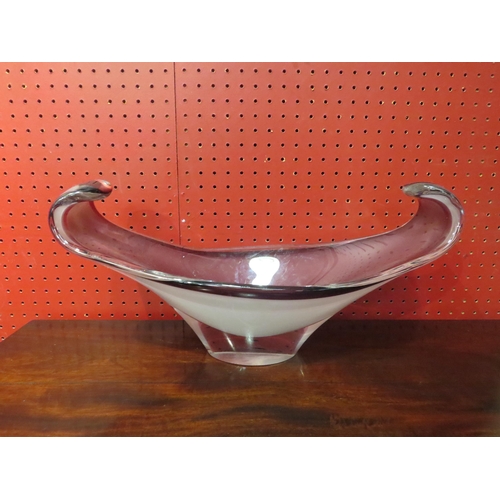 4033 - A large Murano style glass bowl, 44cm long