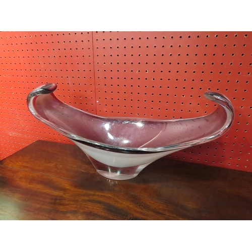 4033 - A large Murano style glass bowl, 44cm long