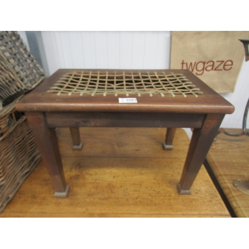 2087 - A South African hardwood stool with wide string top by Jackson Ltd