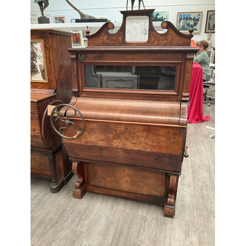 9027 - A 40 note Rossi & Spinelli hand-wound barrel piano, converted from automatic to manual operation and... 