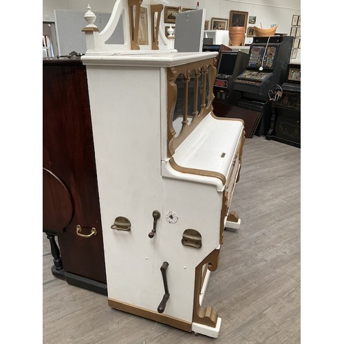 9007 - A 54 note Chiappa/Wintle automatic barrel piano. Coin-operated and probably originally built for, an... 