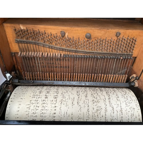 9031 - An early 20th Century Robino 44 note barrel piano, constructed by Simon Robino in Manchester and re-... 