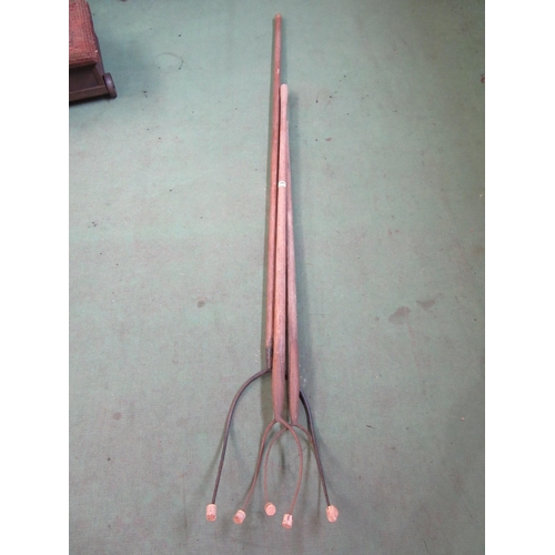 8073 - Two pitch forks, barley fork and hay fork