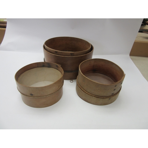 8126 - Four bentwood sieves