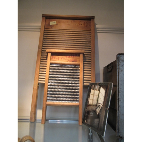 8145 - Two wooden washboards including 