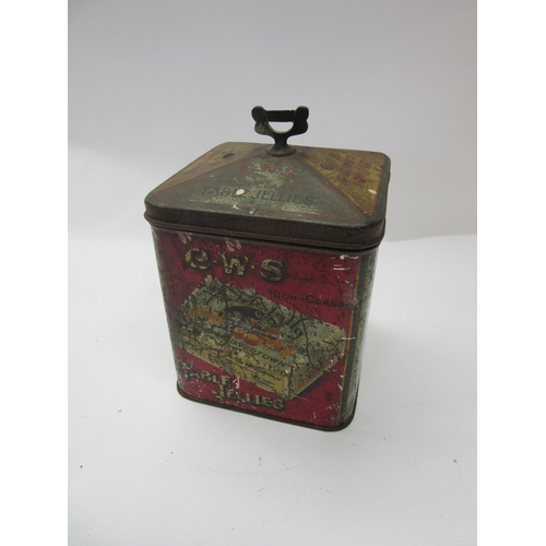 8146 - A CWS string tin, illustrated on each side