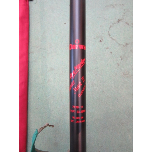 8175 - Two soft cased Abu Garcia 'Agenda' rods and a soft cased Daiwa Harrier Mark II