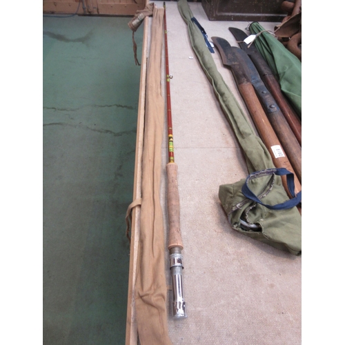 8179 - A soft cased Allcocks Combination rod and Allcocks Reservoir rod