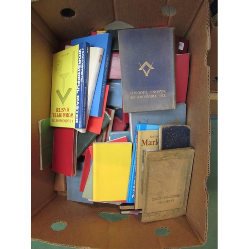 8188 - A box of approx 100 Masonic books and pamphlets