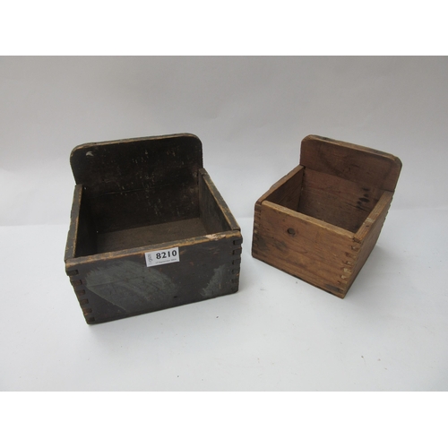 8210 - Two wooden nail boxes