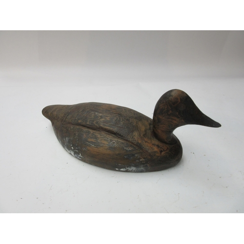 8232 - A wooden part painted decoy duck