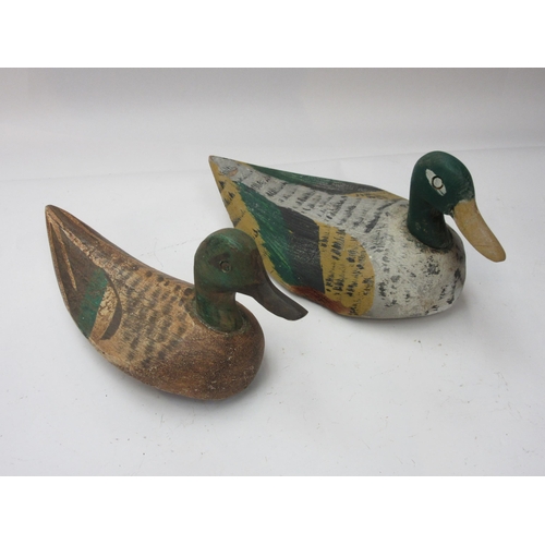 8237 - Two painted wooden decoy ducks