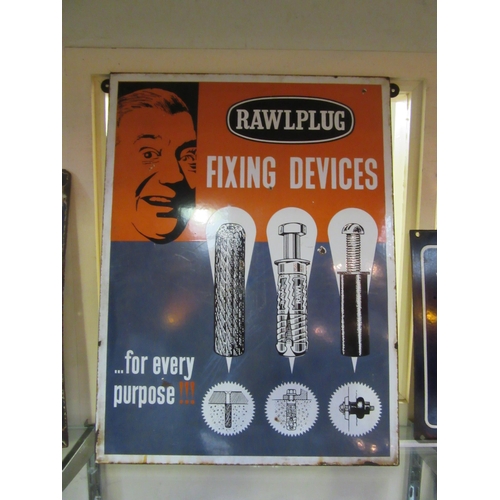 8369 - An enamel sign; Rawlplug, 45.5 x 61cms