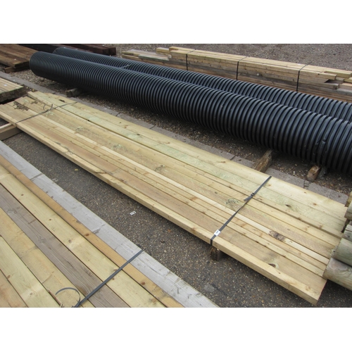 3447 - Twelve 12' mixed pressure treated timber