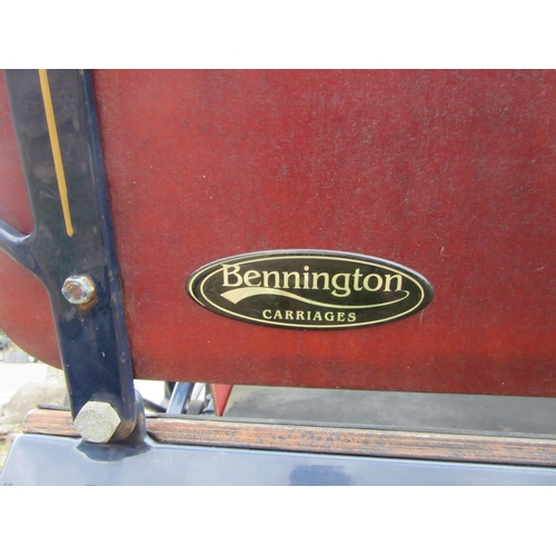 8399 - A Bennington Carriages two wheel pony trap, aluminium wheels with rubbered tyres, aluminium sprung s... 