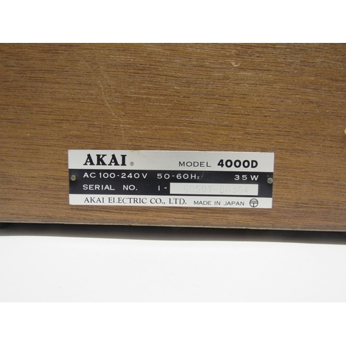 7403 - An Akai model 4000D reel to reel tape recorder, serial number 60507-00304