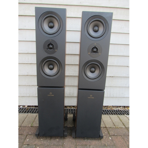 7485 - A pair of Linn Kaber LS500 floorstanding speakers in natural wood finish