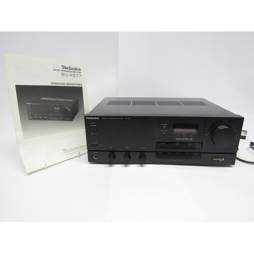 7448 - A collection of Technics hi-fi separates with original boxes, to include SU-X977 stereo integrated a... 