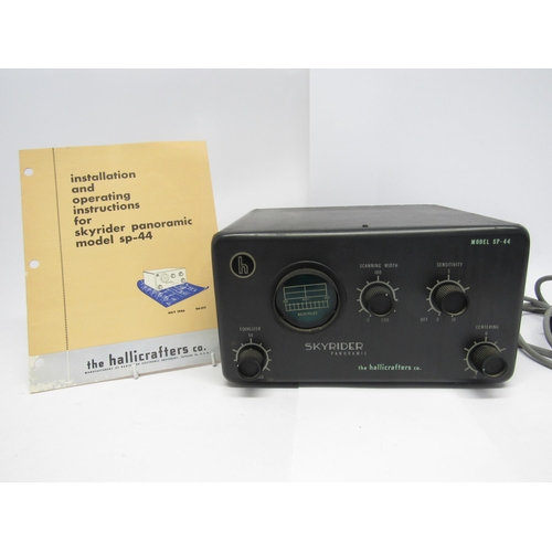 7332 - A Hallicrafters Skyrider Panoramic model SP-44 spectrum display/analyser, with manual