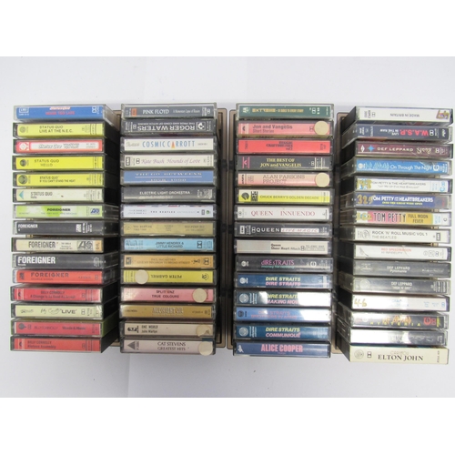 7145 - A collection of assorted Rock and Pop cassettes. Artists include Alice Cooper, Pink Floyd, Queen, Ka... 