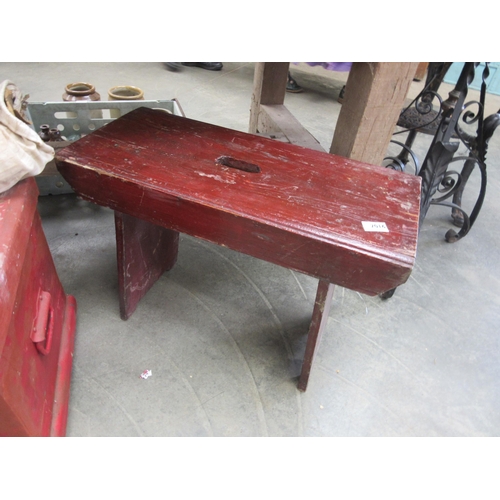 2269 - A red painted stool