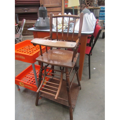 2109 - A 1920s American metamorphic childs highchair