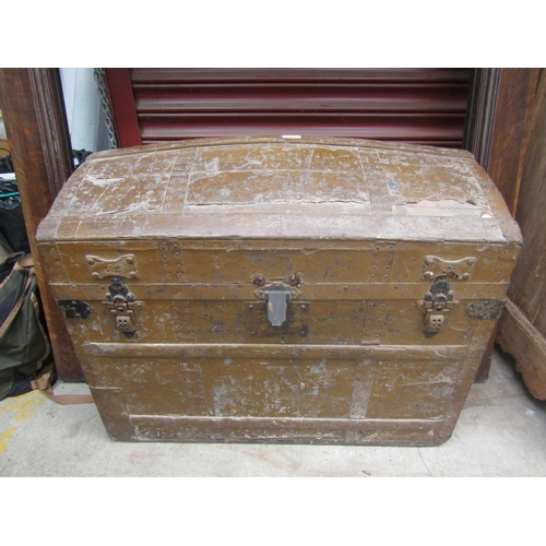 2048 - A 19th Century painted dome top trunk