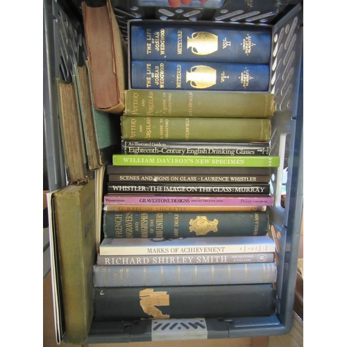 1613 - A box of antiques and collecting reference books, mainly glassware and ceramics