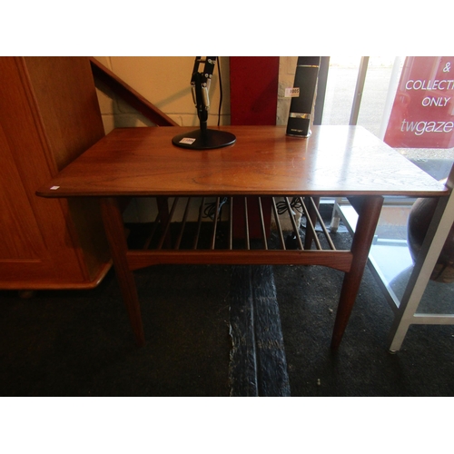 1007 - An Ib Koford Larsen for G-Plan teak coffee table with undershelf.  76cm long, 49cm deep, 46cm high