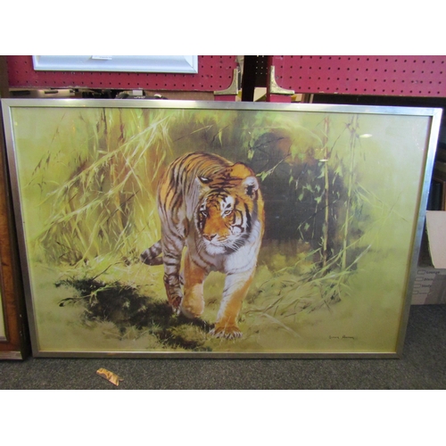 1053 - A Leonard Pearman print of Bengal Tiger, framed and glazed, 53cm x 83cm image size. A Guy Coheleach ... 