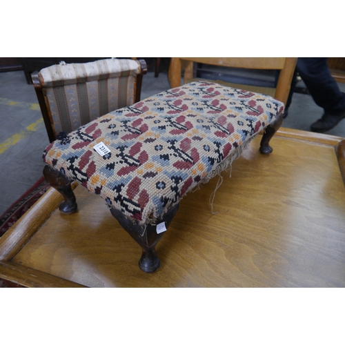 2338 - A 1930's stool with needle point top