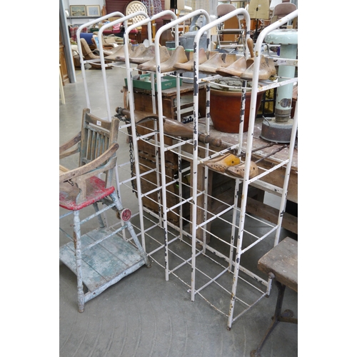 2014 - An industrial metal shoe rack