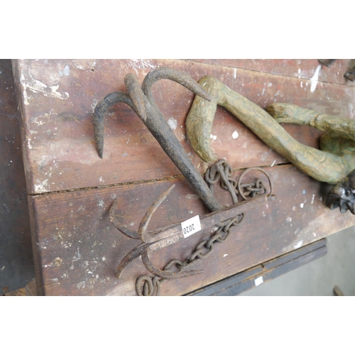 2020 - Two 19th Century grappling hooks