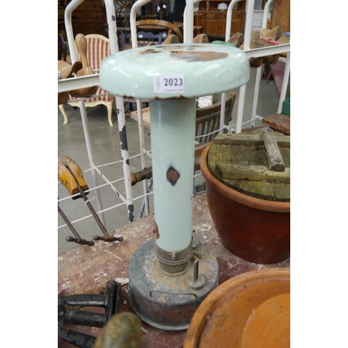 2023 - A 1920's enamel brass greenhouse heater