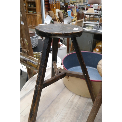 2036 - A rustic 19th Century stool