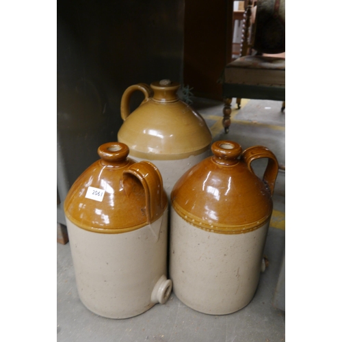 2061 - Three stoneware flagons