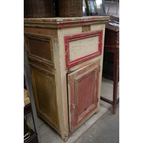 2083 - A Victorian multi coloured French fridge a/f