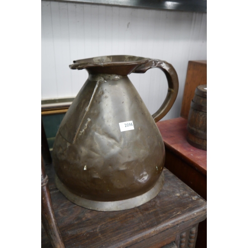 2096 - A substantial 19th Century copper jug